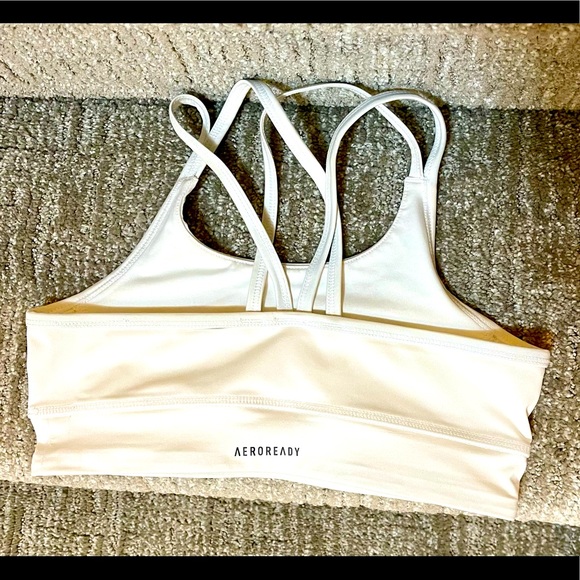 Adidas white sports bra, youth XL (or ladies XXS). - Picture 2 of 2
